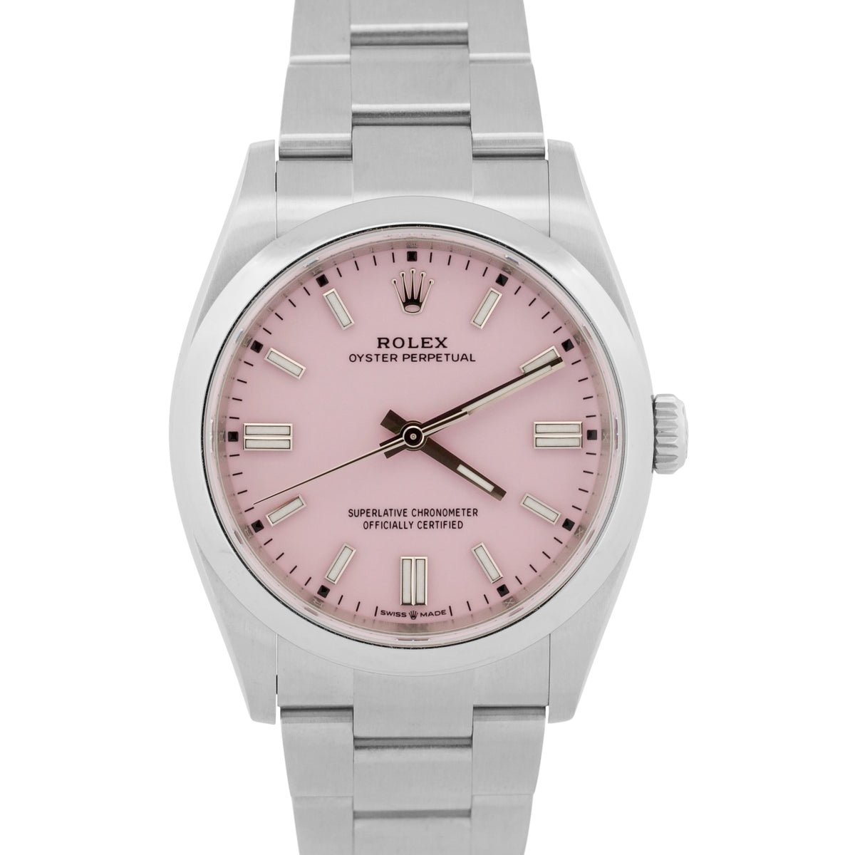 New 2026 Rolex Oyster Perpetual 126000 Pink Stainless Steel 36mm Box Papers