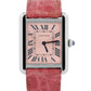 Ladies Cartier Tank Solo PINK Steel 31mm x 23mm Quartz Leather 3170 / W5200000