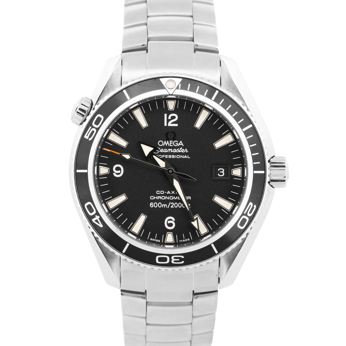 PAPERS Omega Seamaster Planet Ocean BLACK Steel 42mm 2201.50.00 Watch BOX