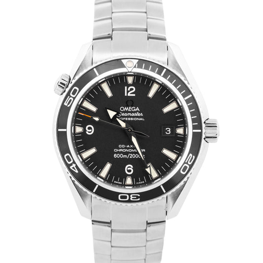 PAPERS Omega Seamaster Planet Ocean BLACK Steel 42mm 2201.50.00 Watch BOX