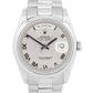 2000 Rolex Day-Date Presidential 36mm SILVER ROMAN 950 Platinum Smooth 118206