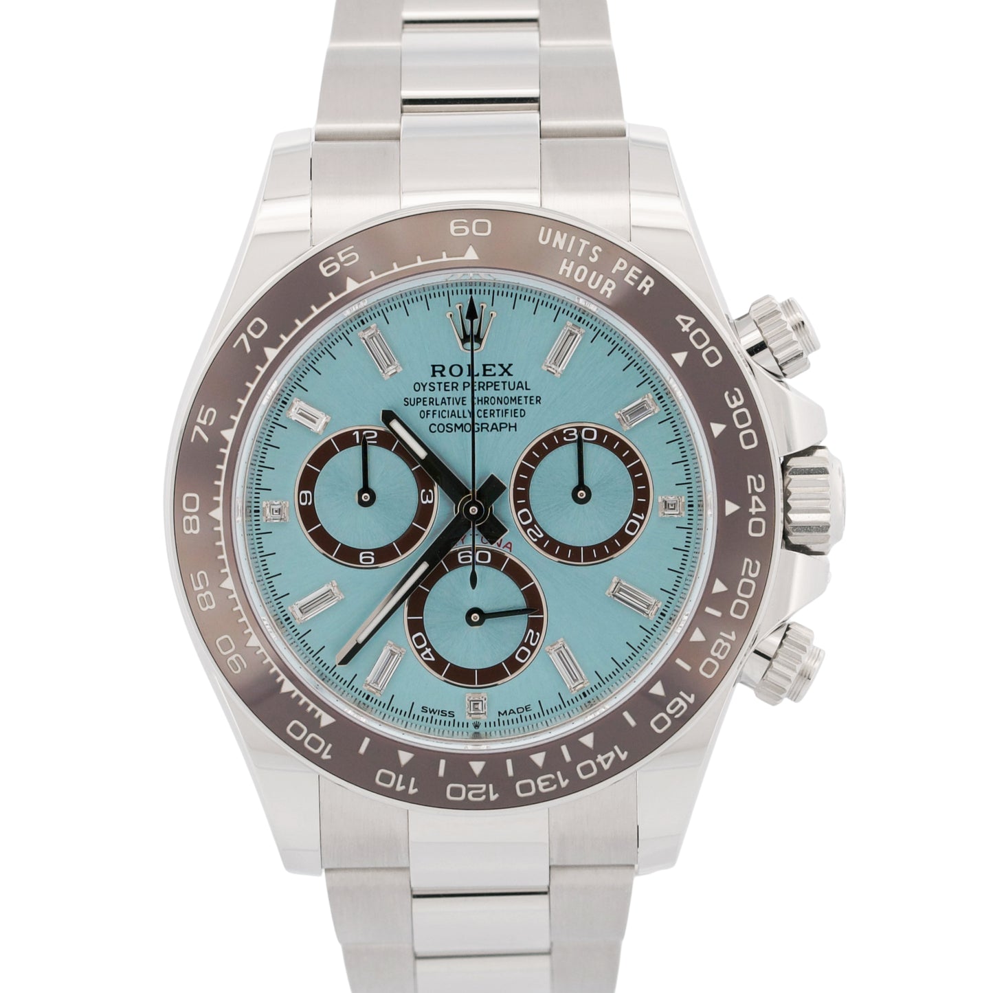NEW 2026 Rolex Daytona GLACIER BLUE BAGUETTE DIAMOND 40mm Platinum 126506 BOX