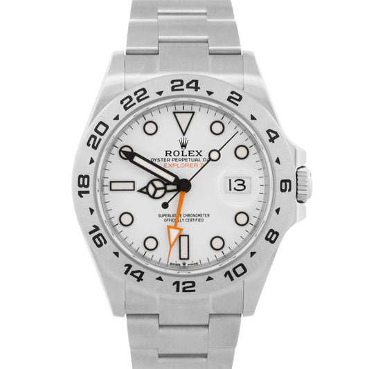 NEW 2026 PAPERS Rolex Explorer II 42mm POLAR WHITE Steel GMT 226570 Watch BOX