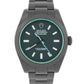 PAPERS Rolex Milgauss PVD BLACK Green 40mm LABEL NOIR Steel Watch 116400 BOX