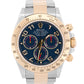 Rolex Daytona Cosmograph 40mm BLUE RACING 18K Yellow Gold Steel Watch 116523 BOX
