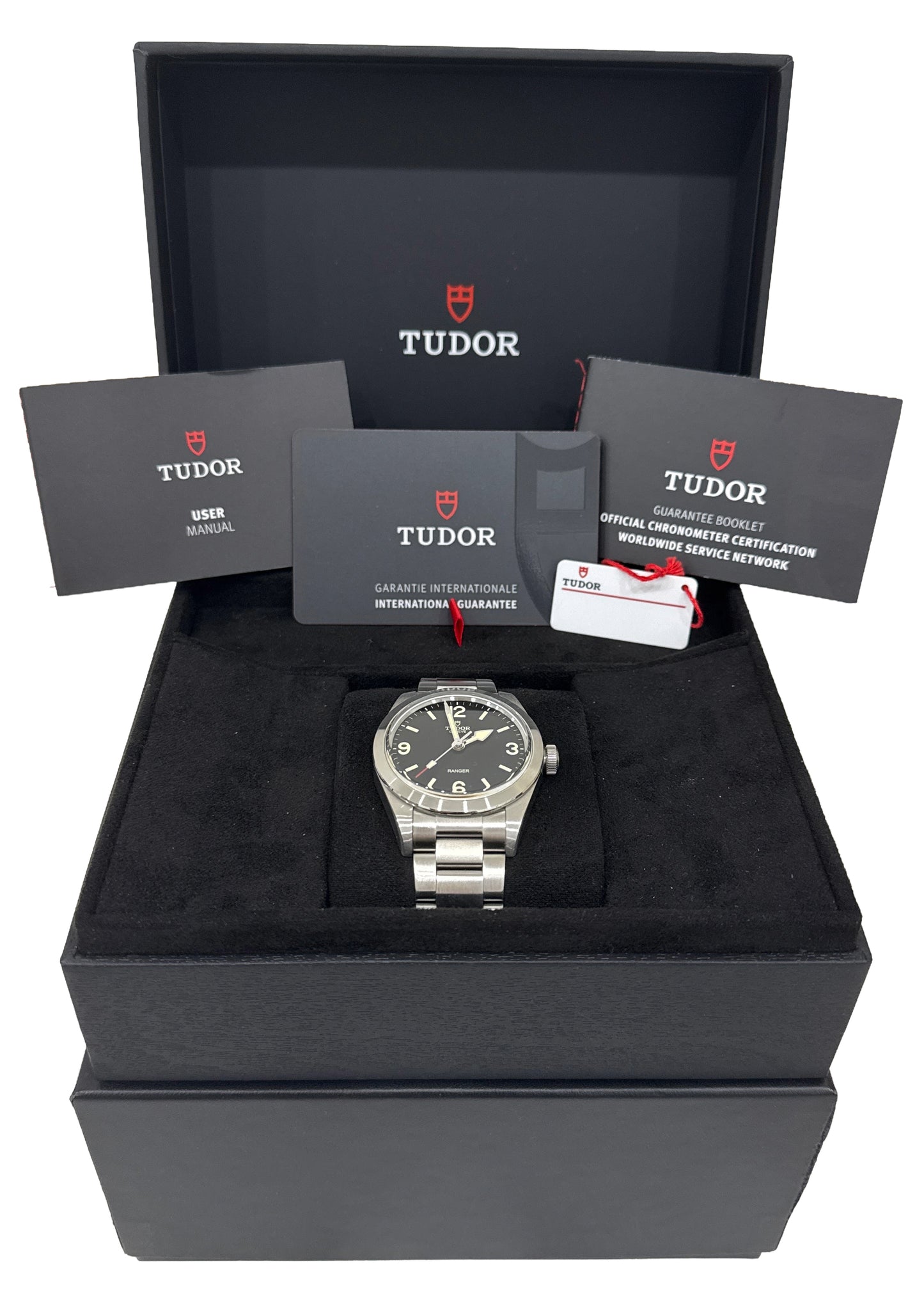 2024 Tudor Ranger 39mm Black Arabic Stainless Automatic Watch 79950 Box Papers