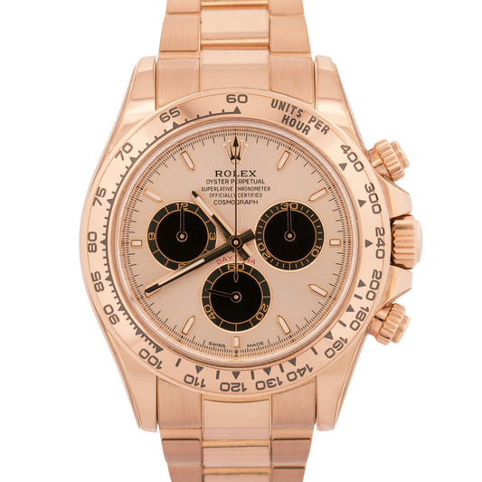 2023 PAPERS Rolex Daytona SUNDUST Black 18K Rose Gold 40mm 126505 Watch BOX