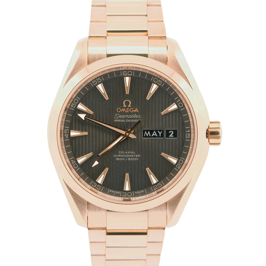 MINT Omega Seamaster Aqua Terra GRAY 18K Rose Gold 44mm 231.50.43.22.06.003 BOX