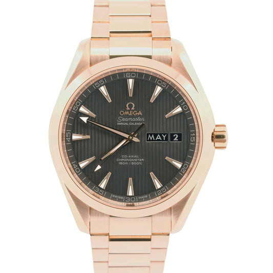MINT Omega Seamaster Aqua Terra GRAY 18K Rose Gold 44mm 231.50.43.22.06.003 BOX