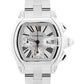 MINT Cartier Roadster XL Chronograph SILVER Roman Steel 43mm Watch 2618 W62006X6
