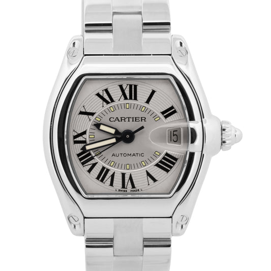 Cartier Roadster 2510 W62000V3 Silver Roman Stainless Automatic 35mm Watch