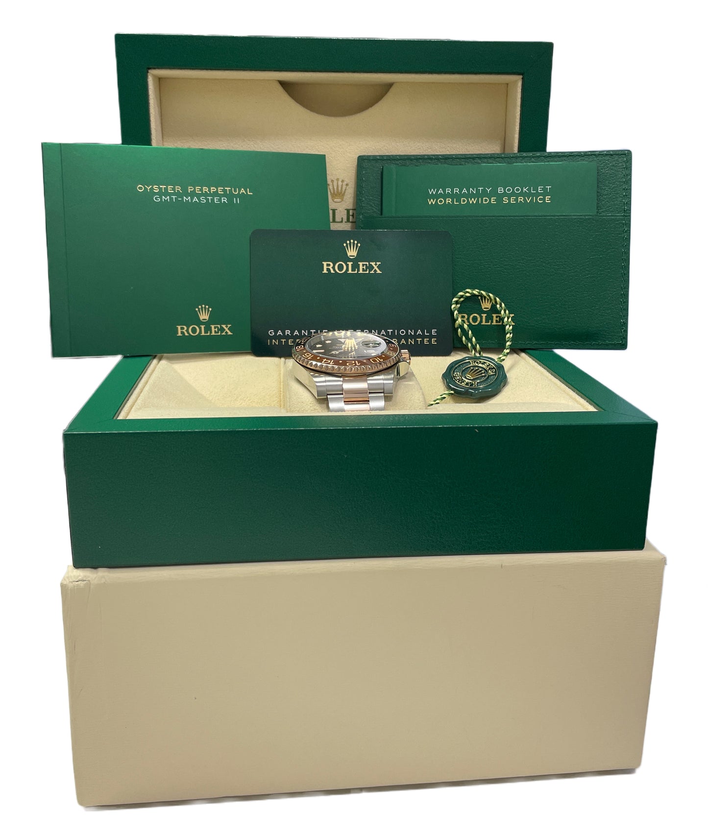 MINT 2022 PAPERS Rolex GMT-Master II 18K Gold ROOT BEER 126711 CHNR 40mm BOX