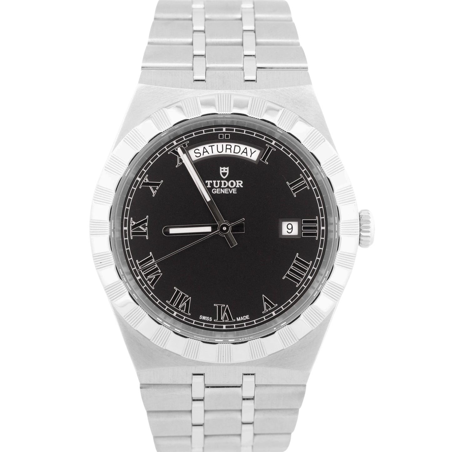 2022 PAPERS Tudor Royal Day Date BLACK Stainless Steel 41mm 28600 Automatic BOX