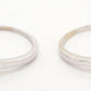 Vintage 0.40ctw Diamond Square-Wave Stackable Band Rings (Two) - 14k White Gold
