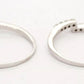 Vintage 0.40ctw Diamond Square-Wave Stackable Band Rings (Two) - 14k White Gold