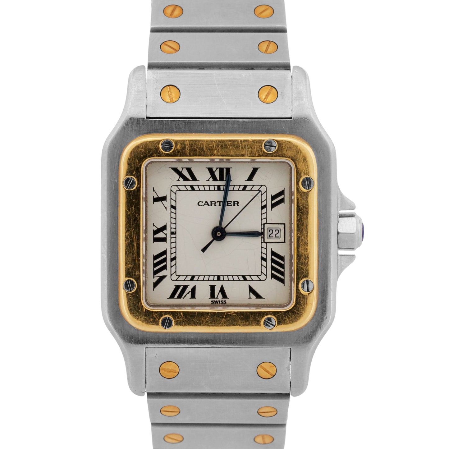 Cartier Santos Two-Tone 18k Gold Stainless Steel WHITE SPIDER Automatic 29mm 2961