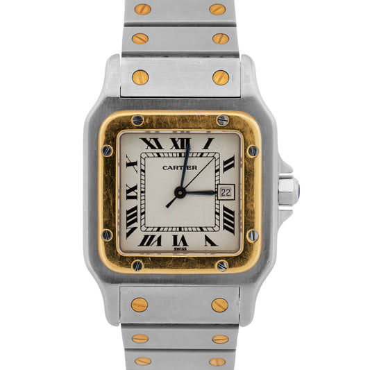 Cartier Santos Two-Tone 18k Gold Stainless Steel WHITE SPIDER Automatic 29mm 2961