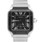 2026 SERVICE PAPERS Cartier Santos 39.8mm BLACK ADLC Steel 4072 WSSA0037 BOX