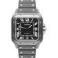 PAPERS Cartier Santos 39.8mm ADLC Black Stainless Steel 4072 Watch WSSA0039