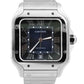 Unworn 2021 Cartier Santos 4072 WSSA0030 39.8mm Blue Roman Steel Box Papers