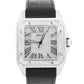 MINT Cartier Santos 100 XL PAVE DIAMOND Stainless Steel Leather 38mm 2656 Watch