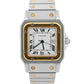 PAPERS Cartier Santos Two-Tone 18k Steel WHITE Roman Automatic 29mm 2961 BOX