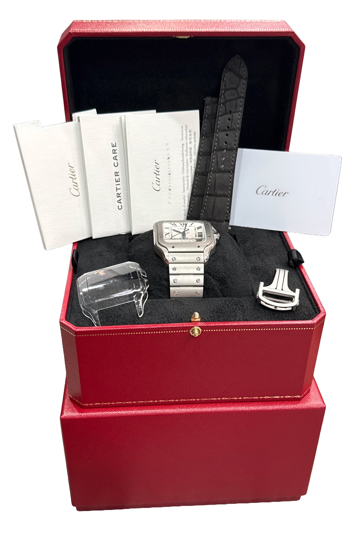 New Sept 2026 Cartier Santos 4683 WSSA0089 39.8mm Titanium White Box Papers