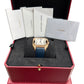 NEW 2024 PAPERS Cartier Santos 39.8mm 18K Gold BLUE Leather 4071 WGSA0019 BOX