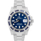 Rolex Submariner Date BLUE DIAMOND SAPPHIRE Stainless Steel 40mm Watch 116610