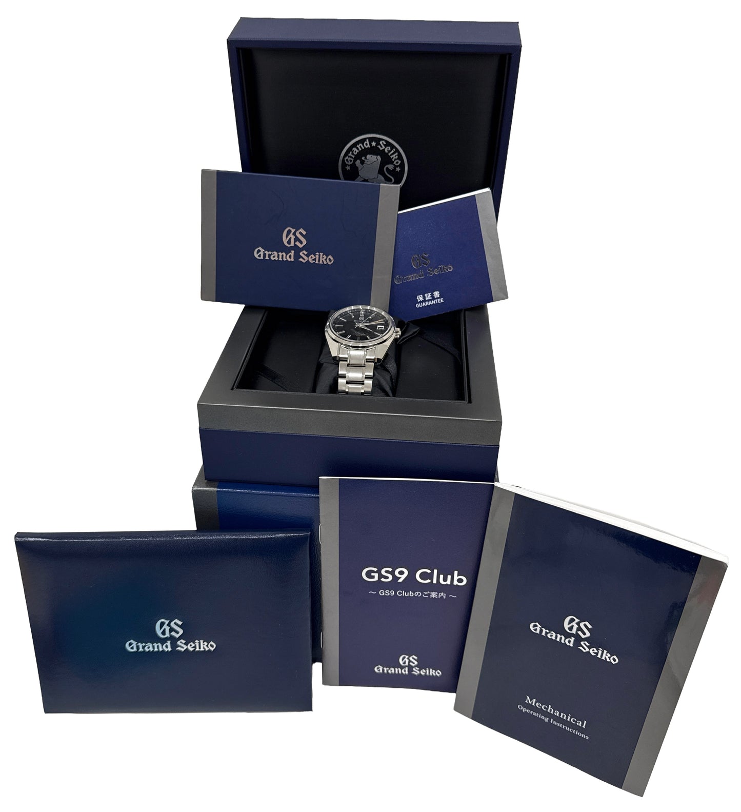 2019 PAPERS Grand Seiko Heritage Hi-Beat TITANIUM Black Orange SBGJ213 40mm BOX