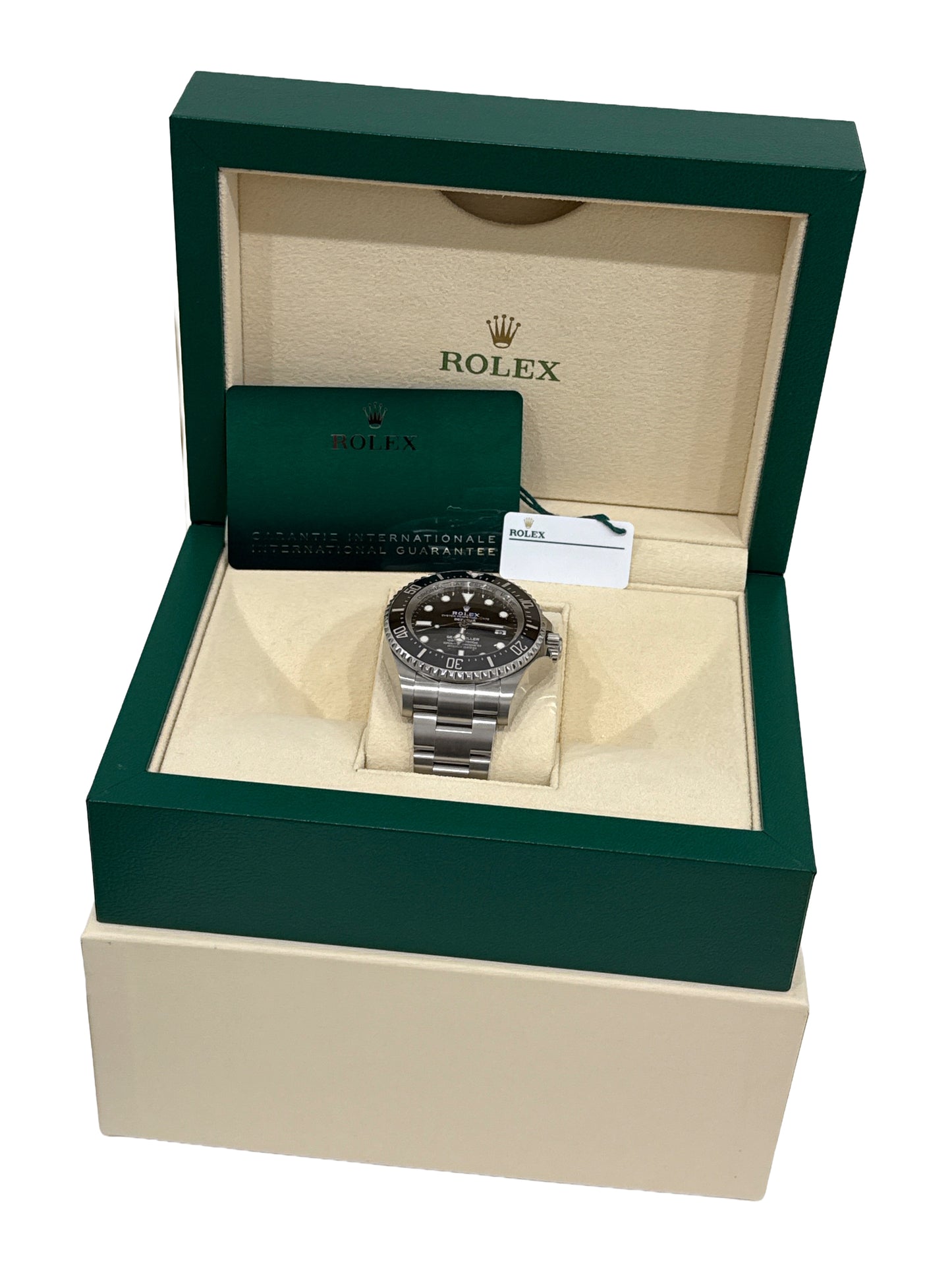 2021 PAPERS Rolex Sea-Dweller Deepsea BLACK 44mm Stainless Steel 126660 BOX