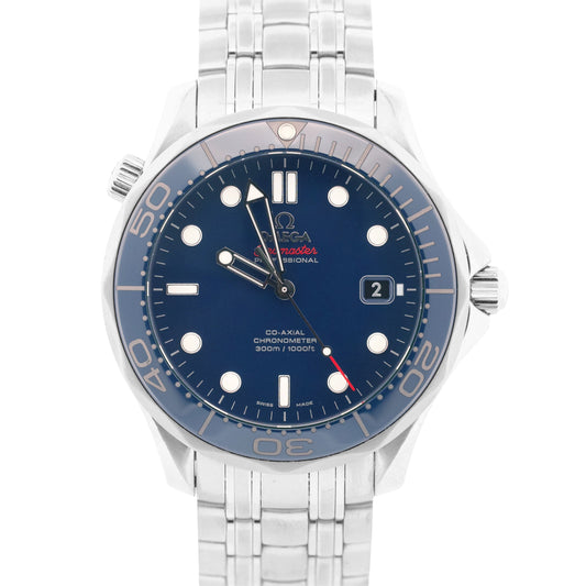 MINT Omega Seamaster Professional BLUE 41mm Steel Date 212.30.41.20.03.001 BOX