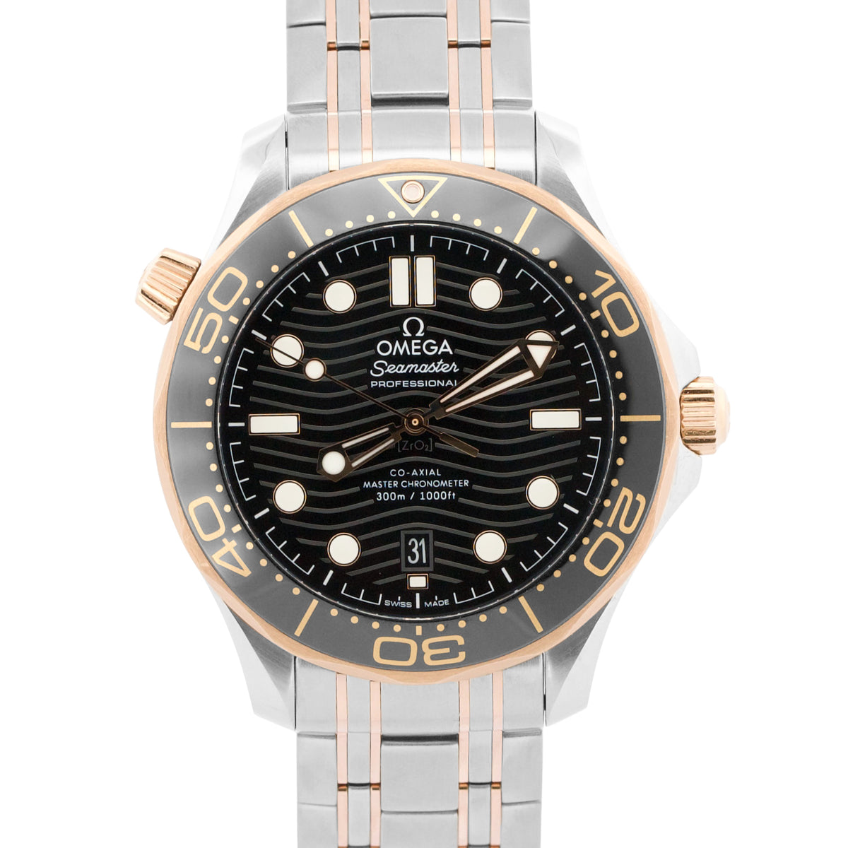 2020 Omega Seamaster 210.20.42.20.01.001 Black Wave Steel 18K 42mm Box Papers