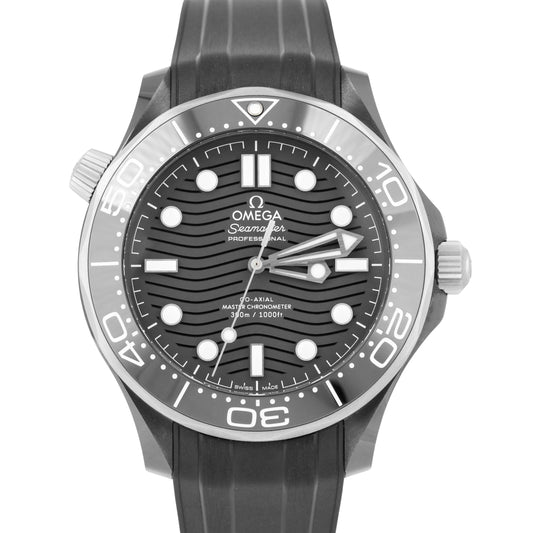 Omega Seamaster Diver 43.5mm Black Wave CERAMIC Rubber 210.92.44.20.01.002 BOX