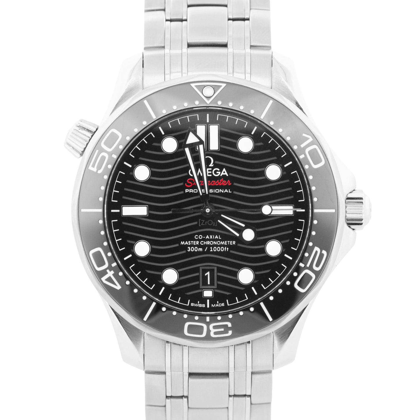 MINT PAPERS Omega Seamaster Black Wave 210.32.42.20.01.001 42mm Rubber Steel BOX