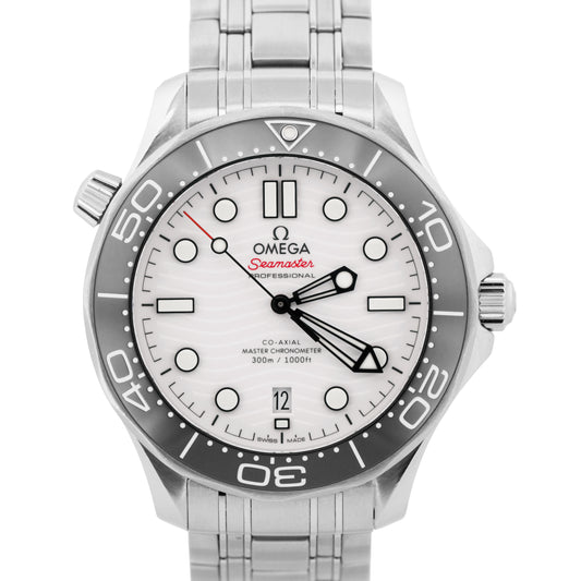 2023 PAPERS Omega Seamaster Diver 300M 42mm WHITE WAVE 210.30.42.20.04.001 BOX
