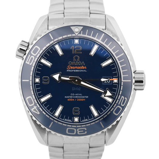 2019 PAPERS Omega Seamaster Planet Ocean 600M BLUE 43mm 215.30.44.21.03.001 BOX