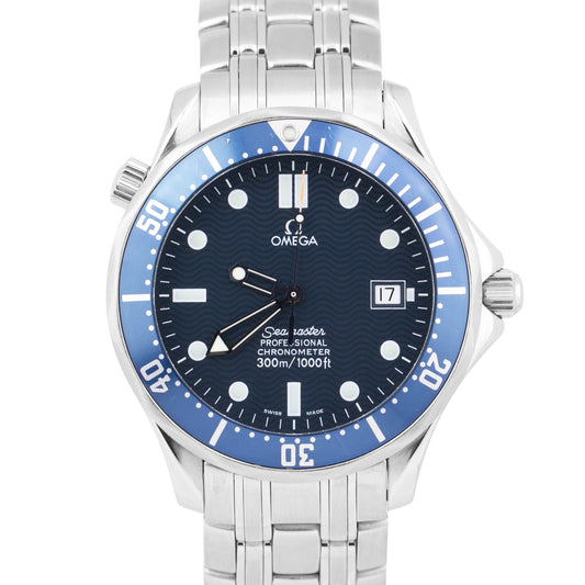 PAPERS Omega Seamaster 2531.80.00 300M Blue Wave Steel 41mm Watch 2531.80 BOX