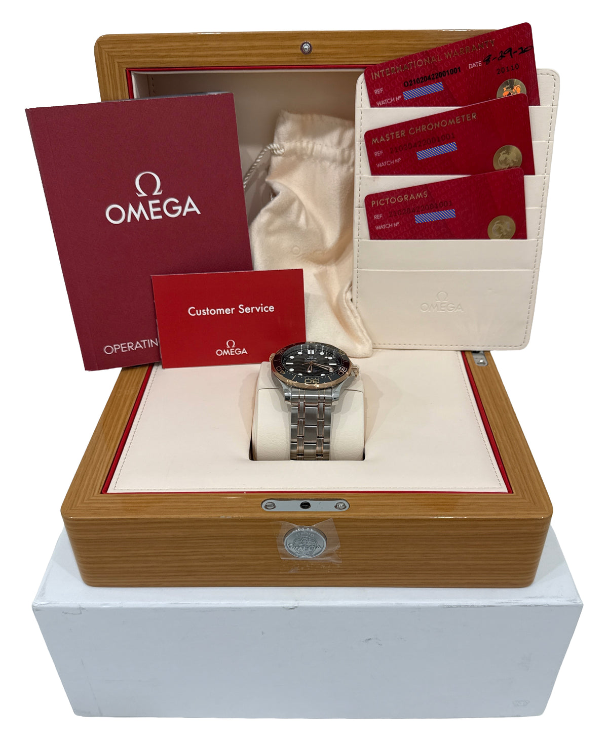 2020 Omega Seamaster 210.20.42.20.01.001 Black Wave Steel 18K 42mm Box Papers