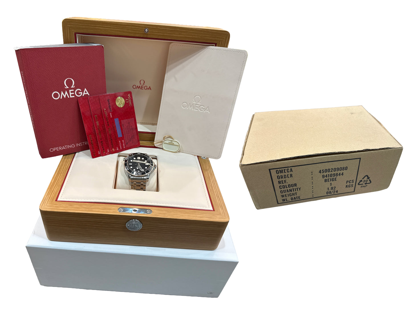 NEW 2025 PAPERS Omega Seamaster Diver 42mm BLACK WAVE 210.30.42.20.01.001 BOX