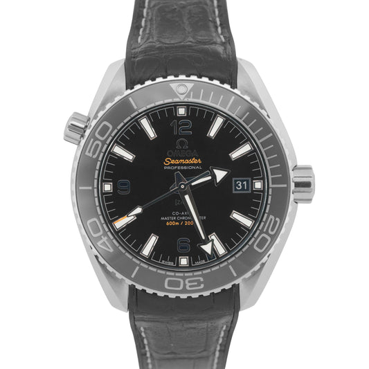 Omega Seamaster Planet Ocean BLACK Steel Leather 43.5mm 215.33.44.21.01.001 BOX