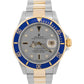 Rolex Submariner Date 40mm SERTI SLATE DIAMOND Two-Tone 18K Gold Steel 16613