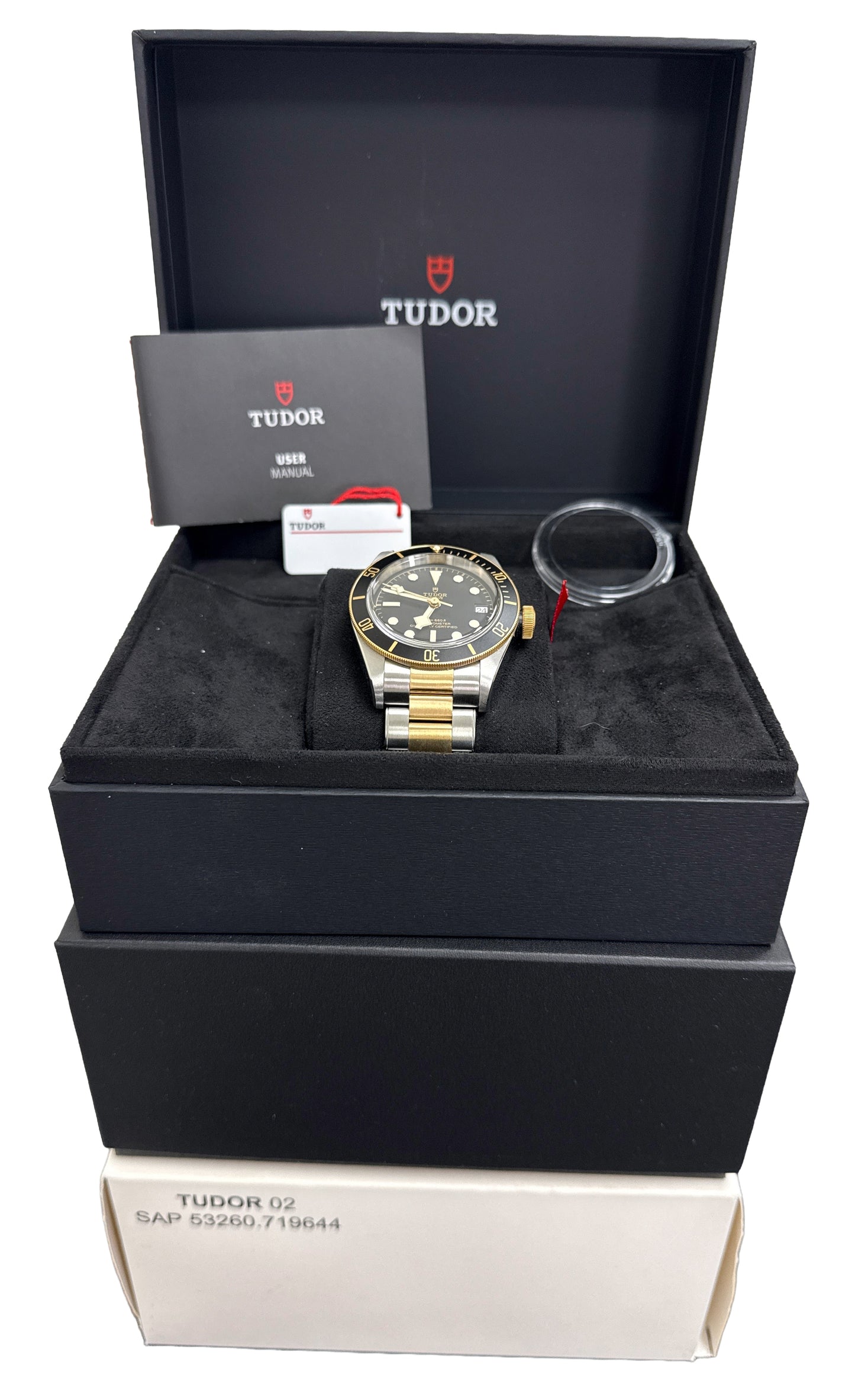Tudor Black Bay Heritage BLACK Two-Tone 18K Yellow Gold Steel 41mm 79733N BOX