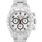 Rolex Daytona Cosmograph SILVER RACING Arabic Red 18K White Gold Watch 116509
