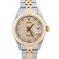 Ladies Rolex DateJust 26mm SILVER JUBILEE DIAMOND 18K Gold Steel Fluted 69173