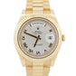 Rolex Day-Date II President 41mm SILVER ROMAN 18K Yellow Gold 218238 Watch
