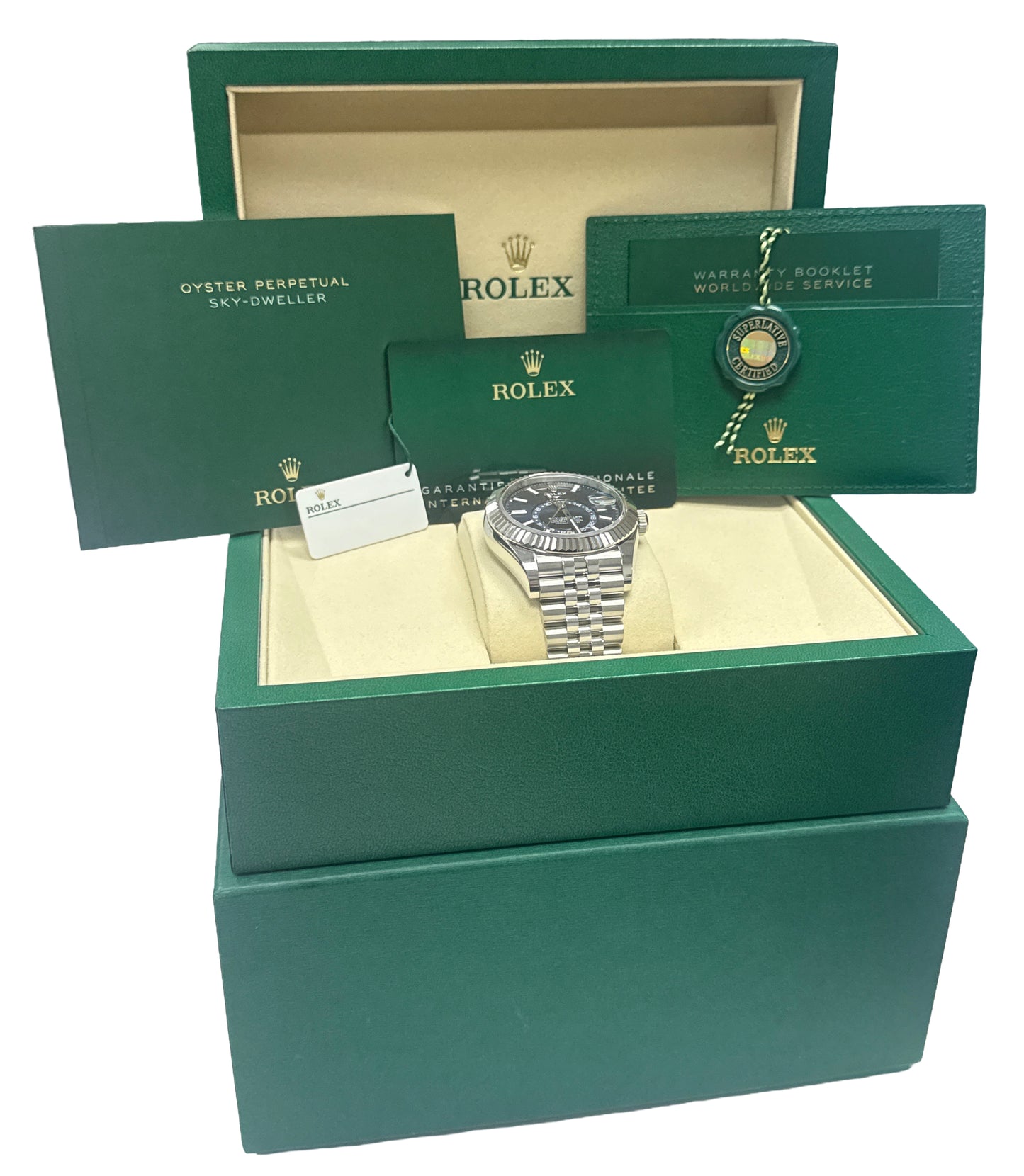 NEW JUNE 2026 PAPERS Rolex Sky-Dweller BLUE 42mm Steel 18K JUBILEE 336934 BOX