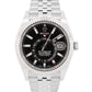 2021 PAPERS Rolex Sky-Dweller BLACK Steel 18K White Gold 42mm JUBILEE 326934 BOX