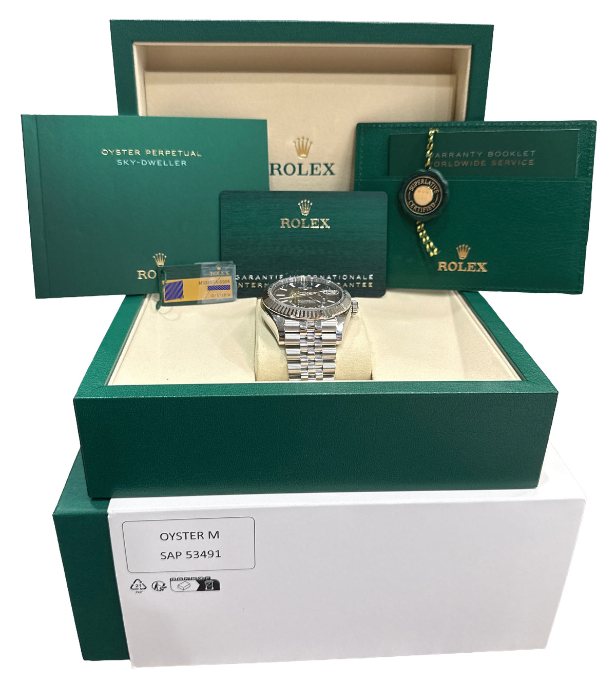 New Sept 2026 Rolex Sky-Dweller 336934 Black 42mm Steel 18K Jubilee Box Papers