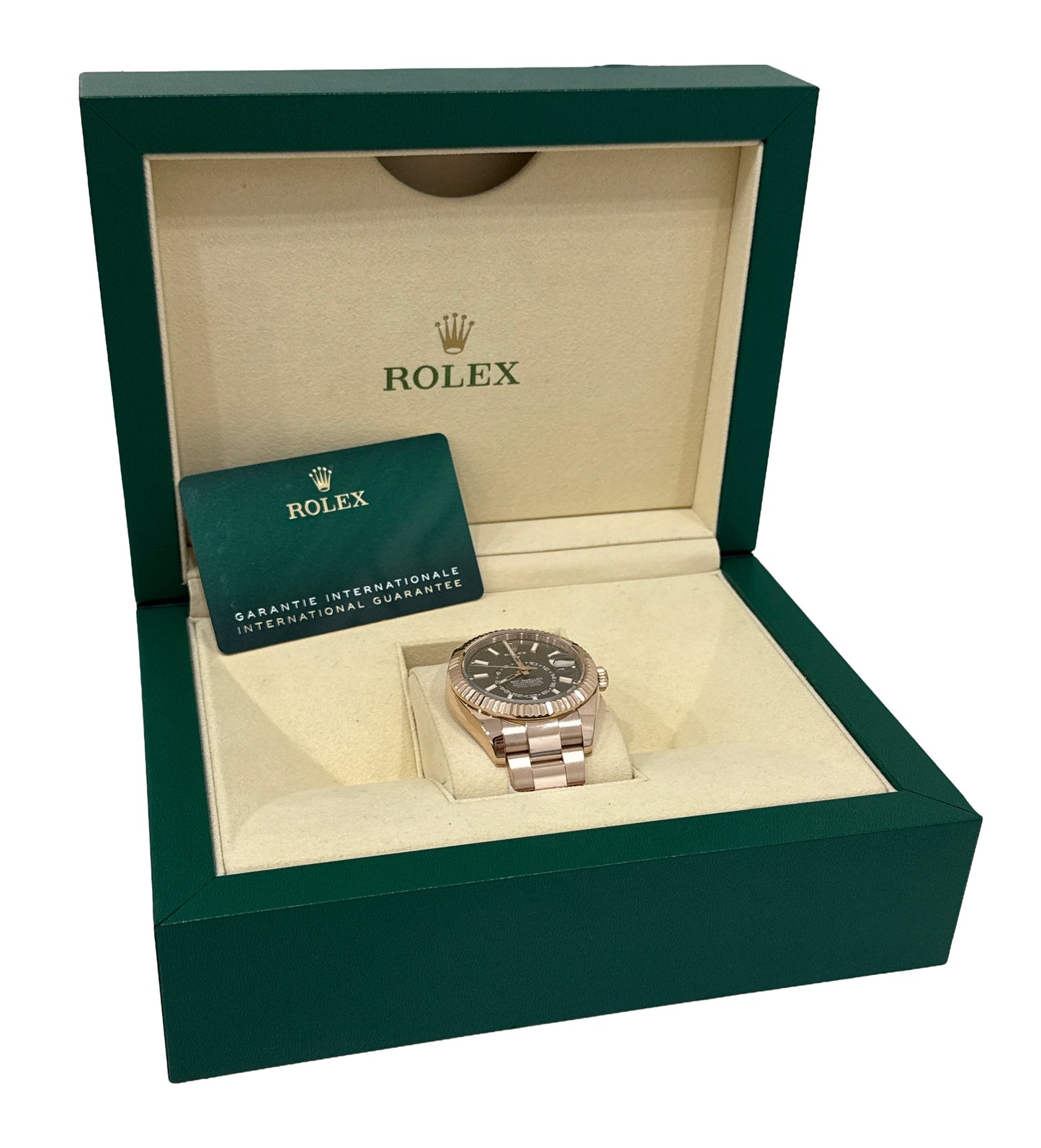 2023 PAPERS Rolex Sky-Dweller Rose Gold SLATE Gray Rhodium 42mm 326935 BOX